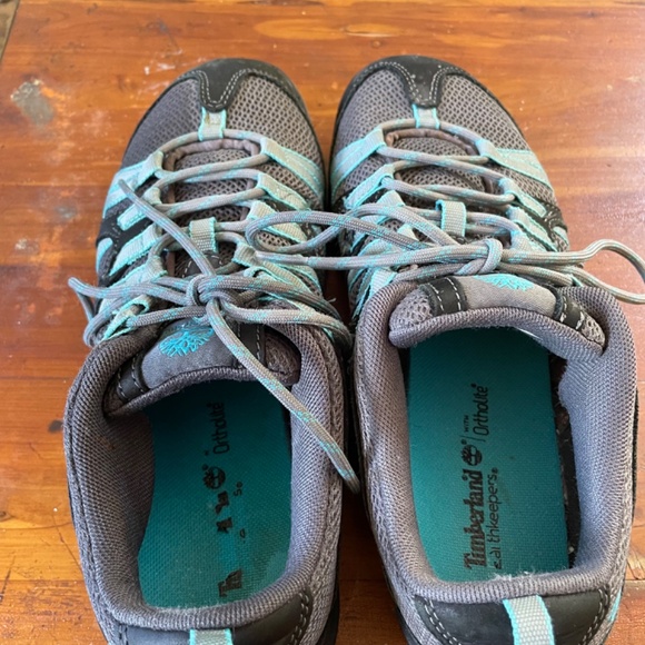 Timberland Blue and Grey Sneakers Women's Size 8.5 - Picture 3 of 10